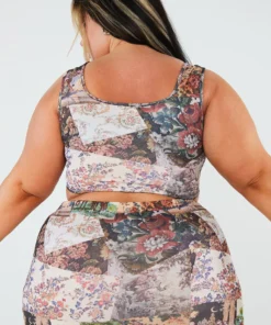 New Girl Order Tops PATCHWORK SIDE SPLIT MINI SKIRT CURVE