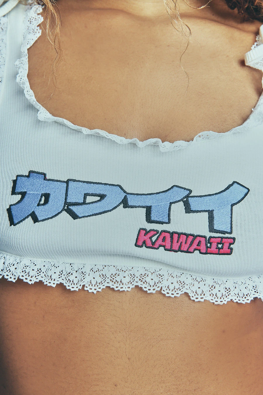 New Girl Order KAWAII RIBBED TRIM CAMI 2 New Girl Order KAWAII RIBBED TRIM CAMI