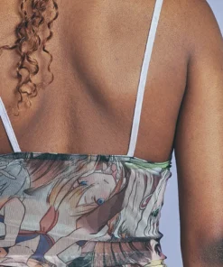 New Girl Order MESH CAMI WITH LILAC TRIM NEW IN