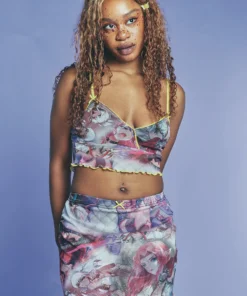 New Girl Order NEW IN MESH CO-ORD ANIME MINI SKIRT