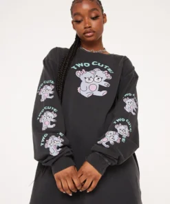 New Girl Order TWO CUTE BEARS LONG SLEEVE TEE