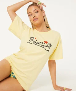 New Girl Order VACAY EVERYDAY OVERSIZED TEE Tops
