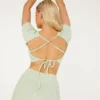 New Girl Order TOWELLING BACKLESS CROP TOP Swimwear