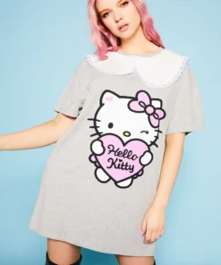 New Girl Order Tops Hello Kitty Collar T-shirt Dress