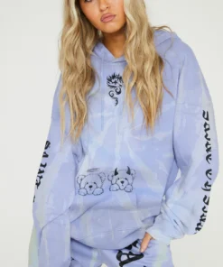 New Girl Order SAINT OR SINNER TIE DYE HOODY Tops