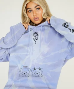 New Girl Order SAINT OR SINNER TIE DYE HOODY Tops