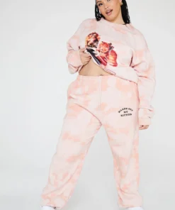 New Girl Order KITTEN PEACH TIE DYE JOGGER CURVE