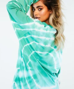 New Girl Order Tops Tattoo Dragon Tie Dye Long Sleeve Top