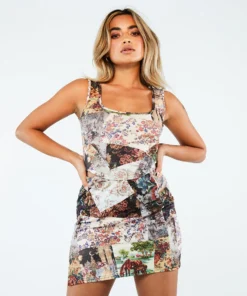 New Girl Order Tops PATCHWORK SIDE SPLIT MINI SKIRT