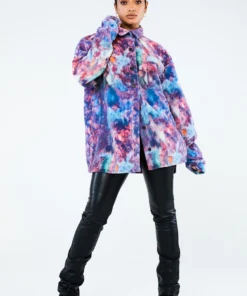 New Girl Order Tops MARBLE FLEECE SHIRT