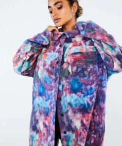 New Girl Order Tops MARBLE FLEECE SHIRT