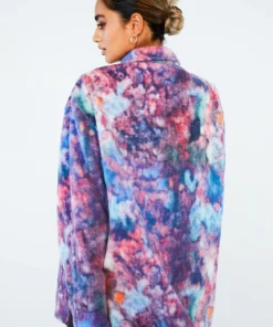 New Girl Order Tops MARBLE FLEECE SHIRT