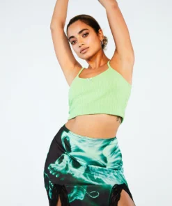 New Girl Order RIB GREEN CAMI