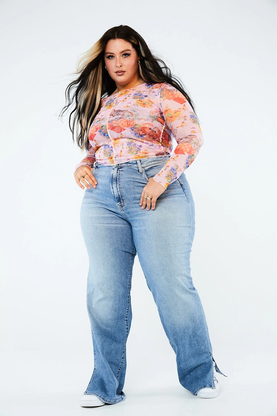 New Girl Order SWEET KITTY MESH TOP CURVE Tops 3 New Girl Order SWEET KITTY MESH TOP CURVE Tops