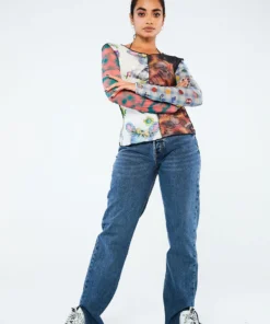 New Girl Order SPLICED PATCHWORK MESH TOP Tops 7 New Girl Order SPLICED PATCHWORK MESH TOP Tops