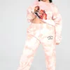 New Girl Order KITTEN PEACH TIE DYE JOGGER CURVE