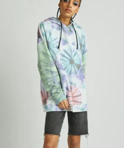 New Girl Order Tops Circle Tie Dye Hoodie 6 New Girl Order Tops Circle Tie Dye Hoodie