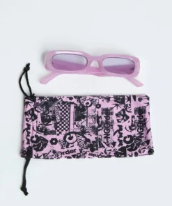 New Girl Order 90S RECTANGLE SUNGLASSES IN COLOURDRENCH LILAC