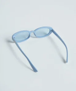 New Girl Order NEW IN OVAL SUNGLASSES IN COLOURDRENCH BABY BLUE