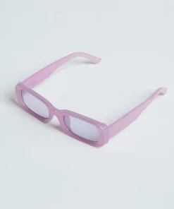 New Girl Order 90S RECTANGLE SUNGLASSES IN COLOURDRENCH LILAC