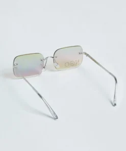 New Girl Order DIAMANTE SUNGLASSES WITH RAINBOW MIRROR LENS NEW IN