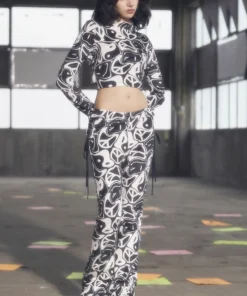 New Girl Order YIN YANG VELOUR FLARES