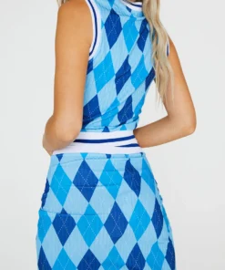 New Girl Order Tops ARGYL RIB MINI SKIRT