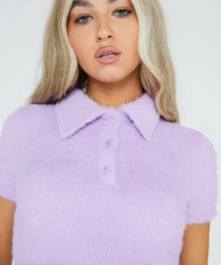 New Girl Order Fluffy Polo Top 7 New Girl Order Fluffy Polo Top