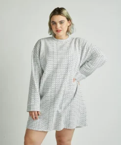 New Girl Order Tops Manifesto Repeat Sweatshirt Dress Curve