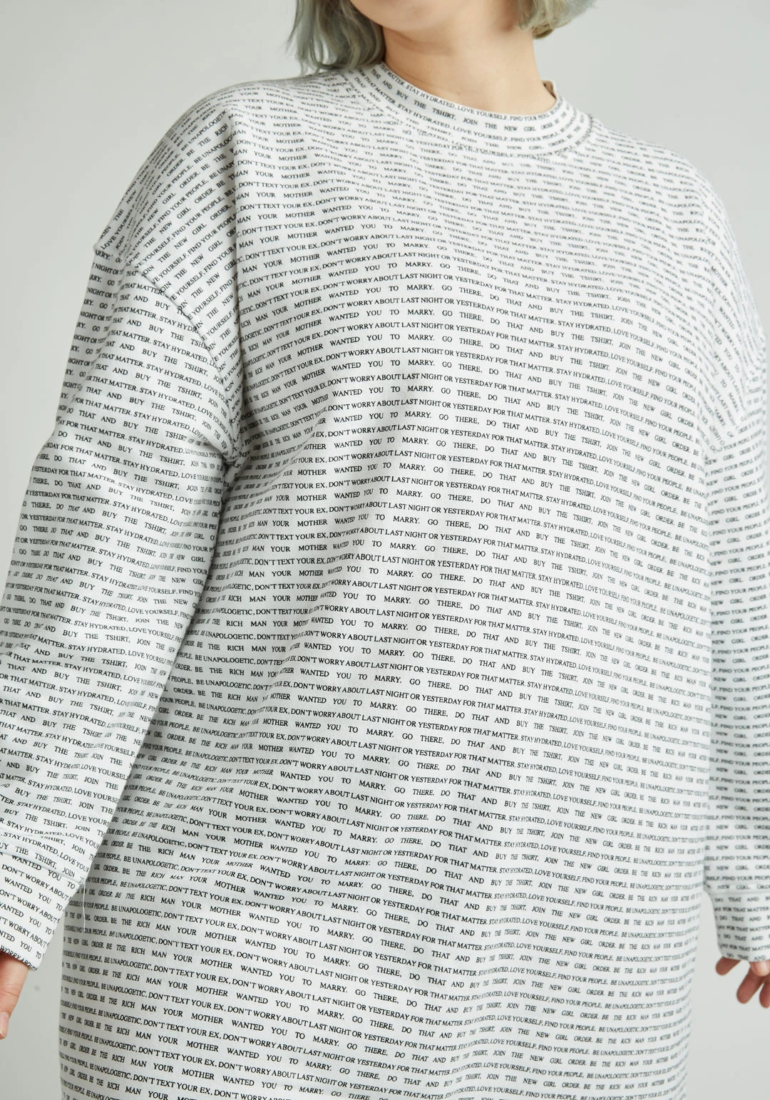 New Girl Order Tops Manifesto Repeat Sweatshirt Dress Curve 4 New Girl Order Tops Manifesto Repeat Sweatshirt Dress Curve