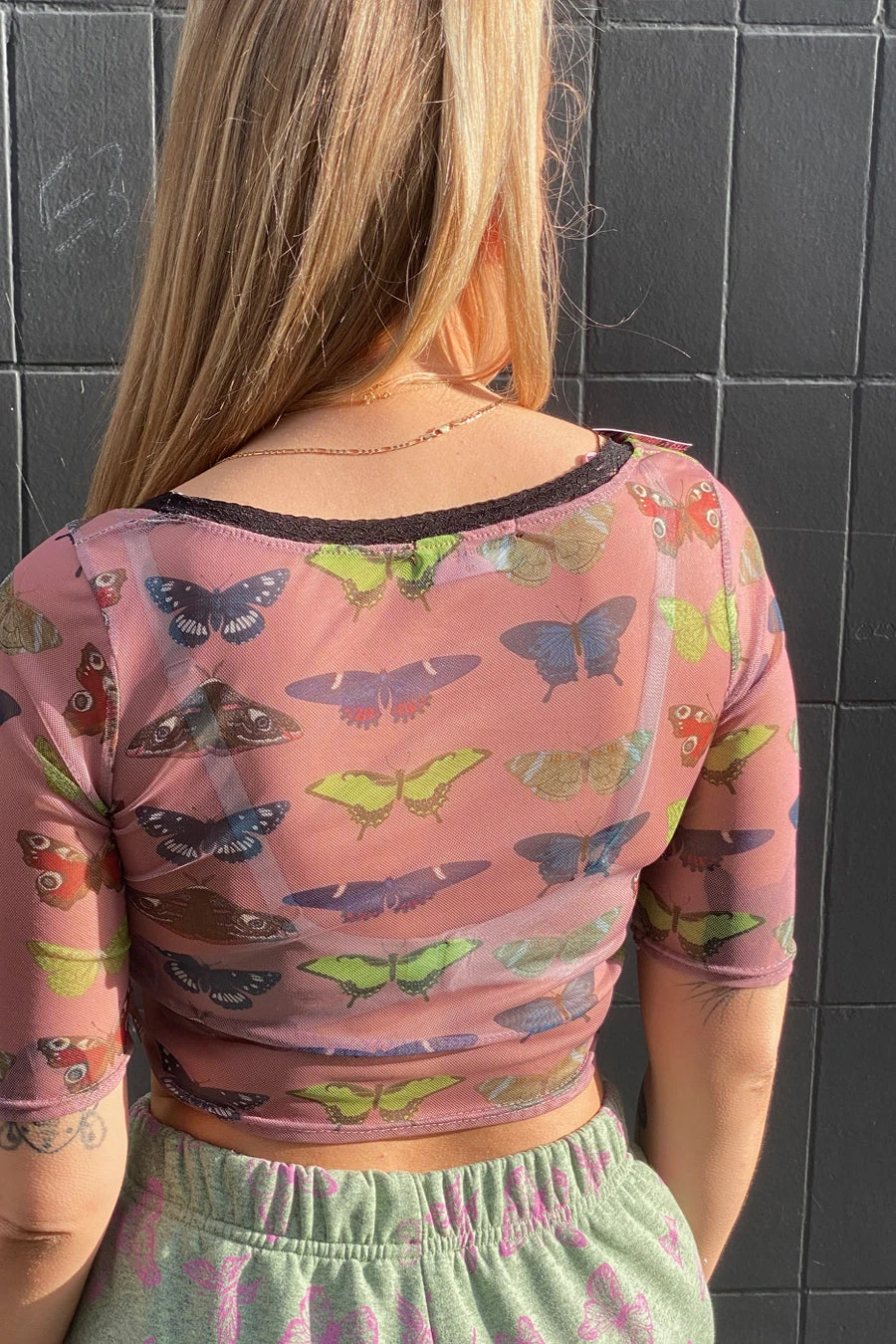 New Girl Order MESH BUTTERFLY TOP Tops 6 New Girl Order MESH BUTTERFLY TOP Tops