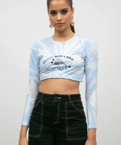 New Girl Order Tops Sealed With A Kiss Long Sleeve Super Crop Top