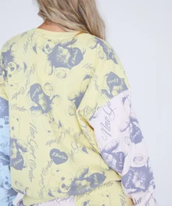 New Girl Order Tops Bear Panel Sweat 8 New Girl Order Tops Bear Panel Sweat