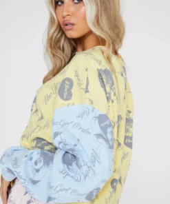 New Girl Order Tops Bear Panel Sweat 9 New Girl Order Tops Bear Panel Sweat