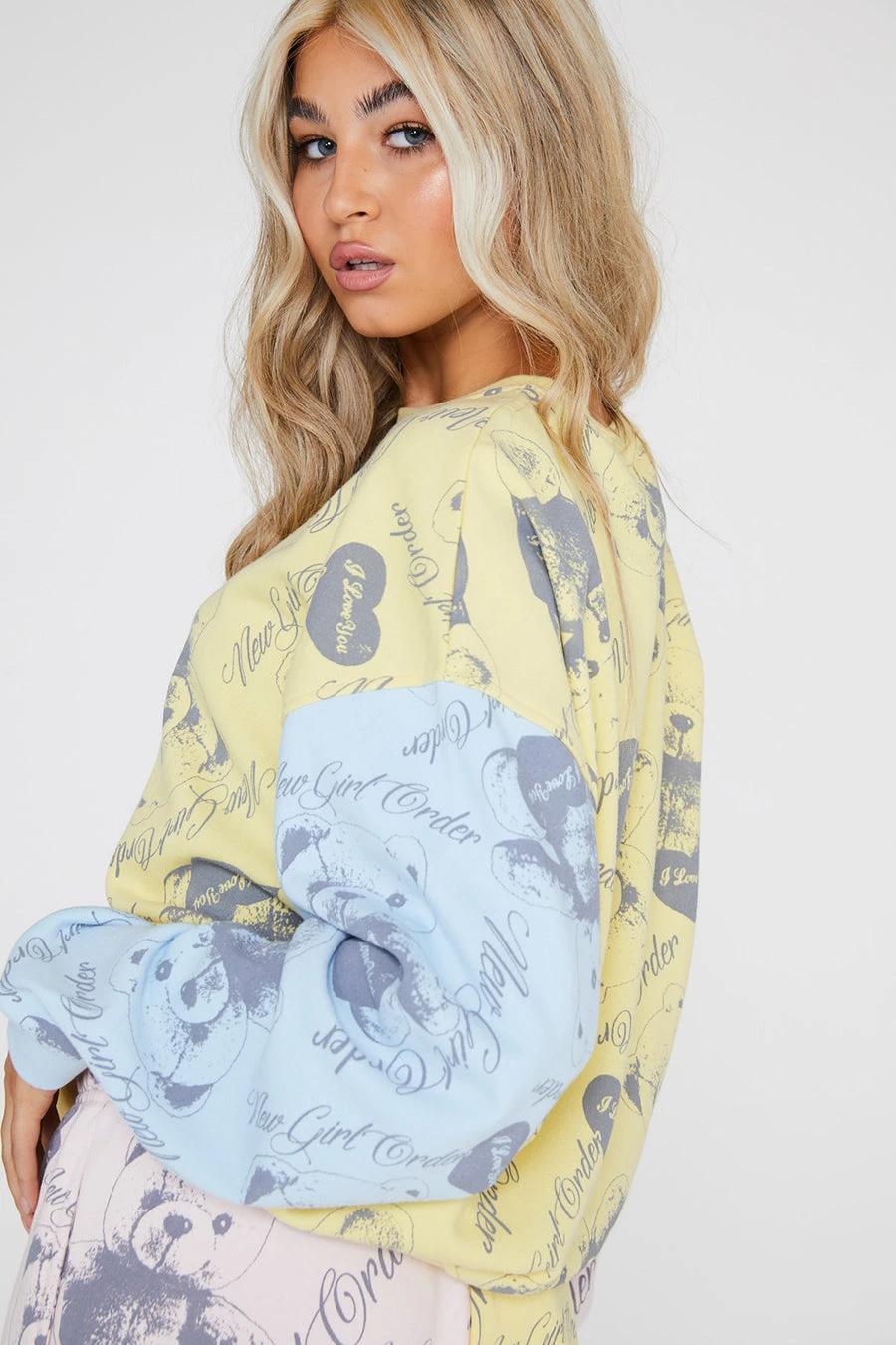 New Girl Order Tops Bear Panel Sweat 4 New Girl Order Tops Bear Panel Sweat